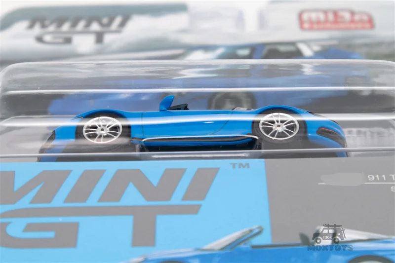 MINI GT Mijo Exclusives  1:64 911 Targa 4S Shark Blue RHD Model Car