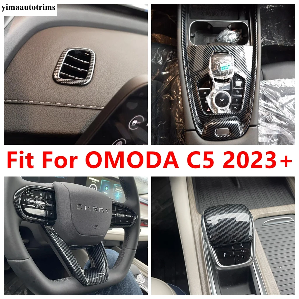 

Gear Shift Head / Steering Wheel Frame / Dashboard Air AC Vent Cover Trim For OMODA C5 2023 2024 2025 ABS Accessories Interior