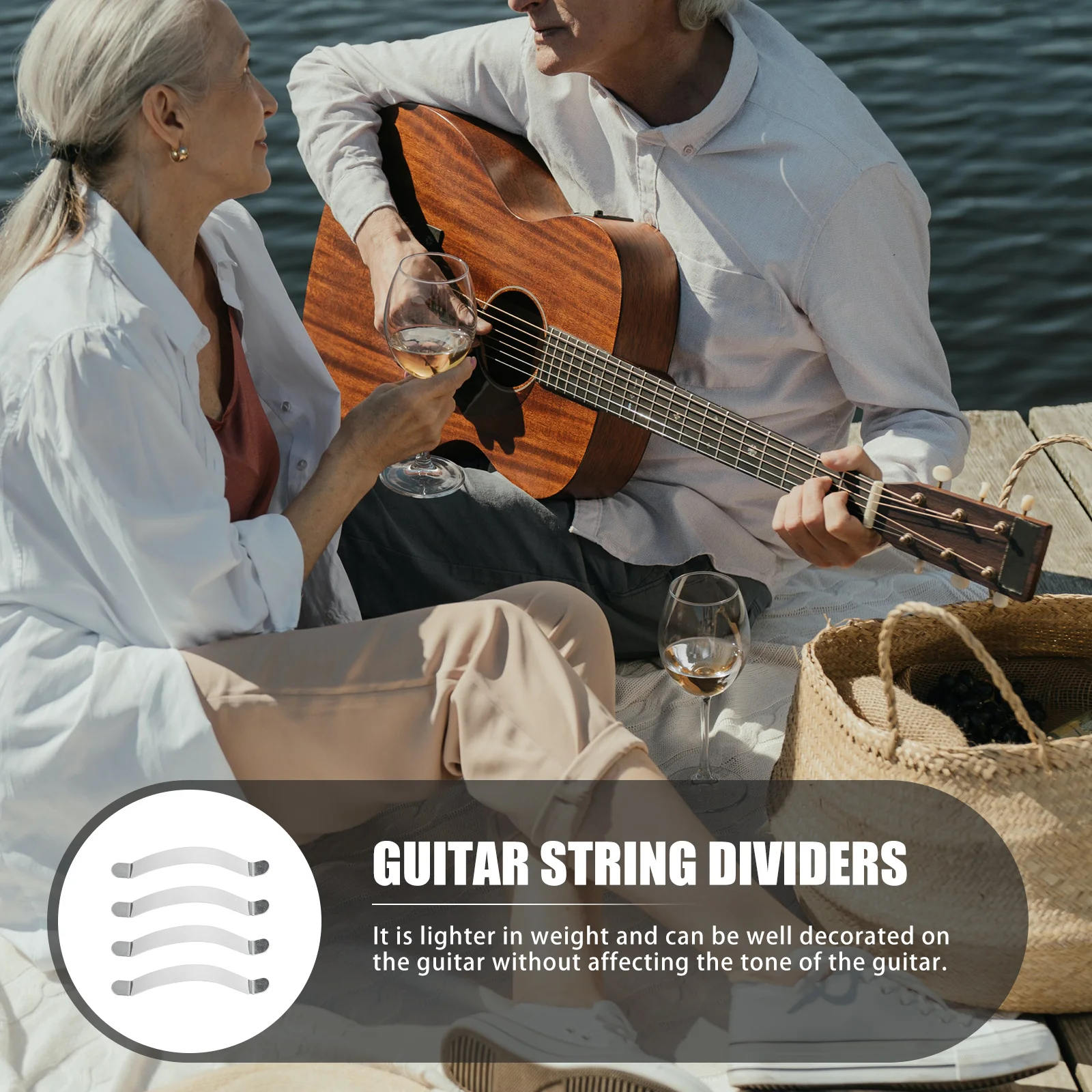 

4Pcs Guitar String Spreaders Durable Metal Dividers for Guitar Repair Maintenance Luthier Tools Supplies String Spreaders