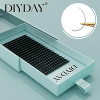 DIYDAY 16Rows Mink Lashes Individual Natural False Eyelashes B C CC D DD Curl Eyelash Extension Supplies for Makeup