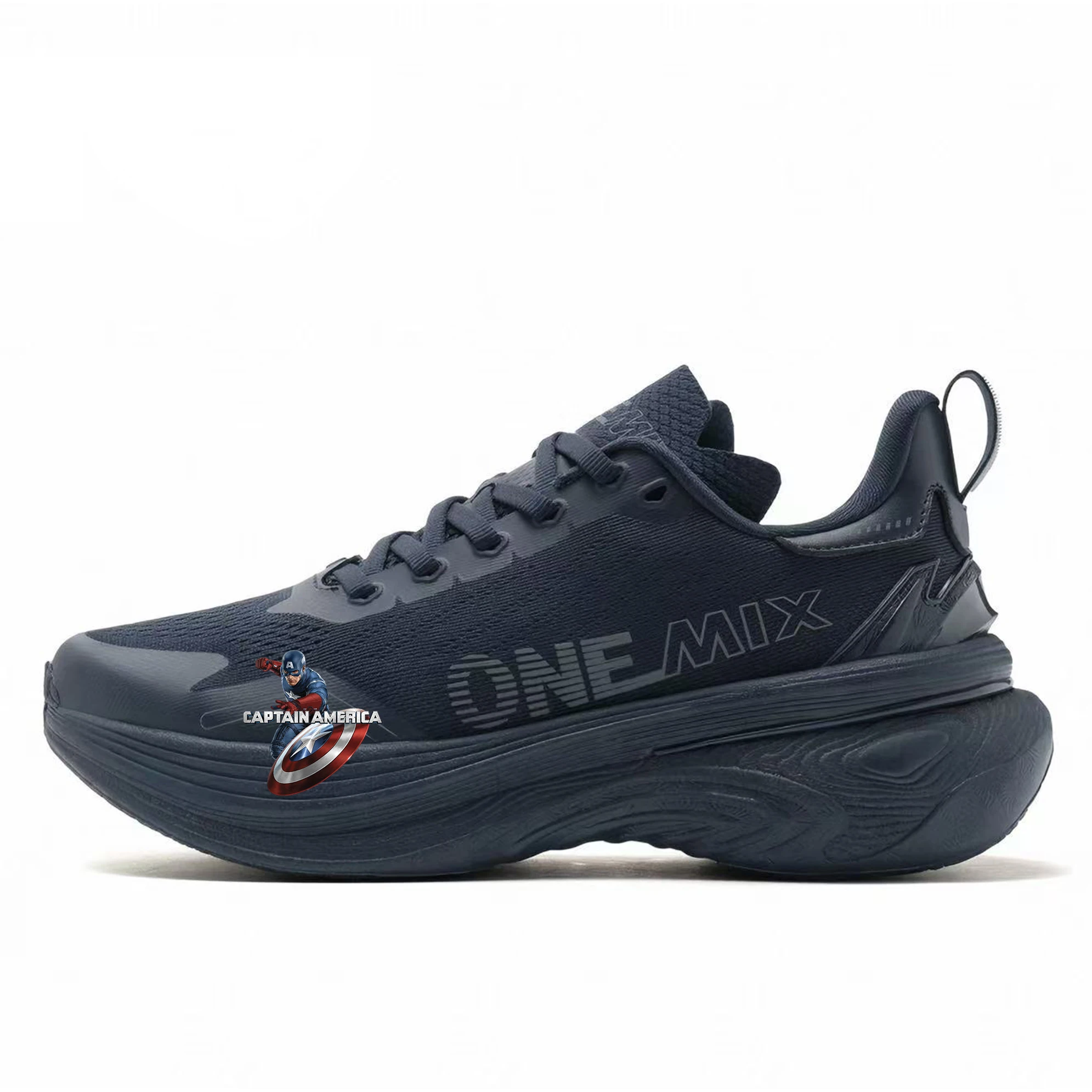 ONEMIX Marvel Captain America Jogging Running Shoes Men Women Lightweight Sneakers Road Wear Resistant Sports Fitness Shoes