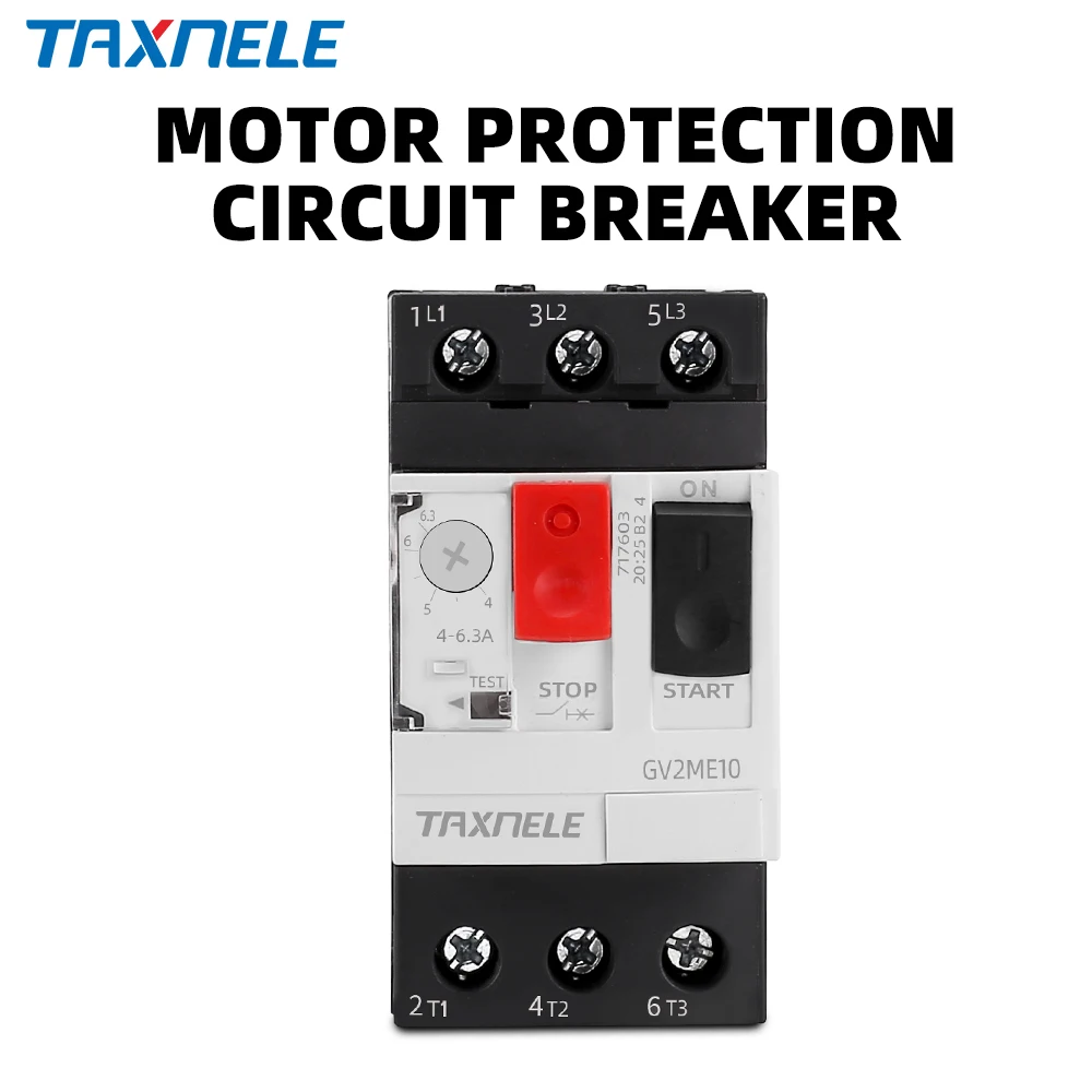 GV2ME GV2 Motor Starter Protector Motor Circuit Breaker Overload Short Circuit Protection  3P Thermal Magnetic MPCB GV2-ME