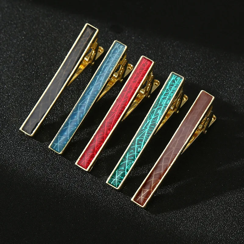 New Tie Clip Creative Color Men's Fashion Trend Dress Black Personalized Men's Tie Clip 5.5cm
