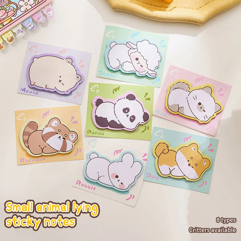 Cartoon Animals Sticky Notes Pad To Do List Cute Journaling Planner Sticker Deco School Kawaii Stationery
