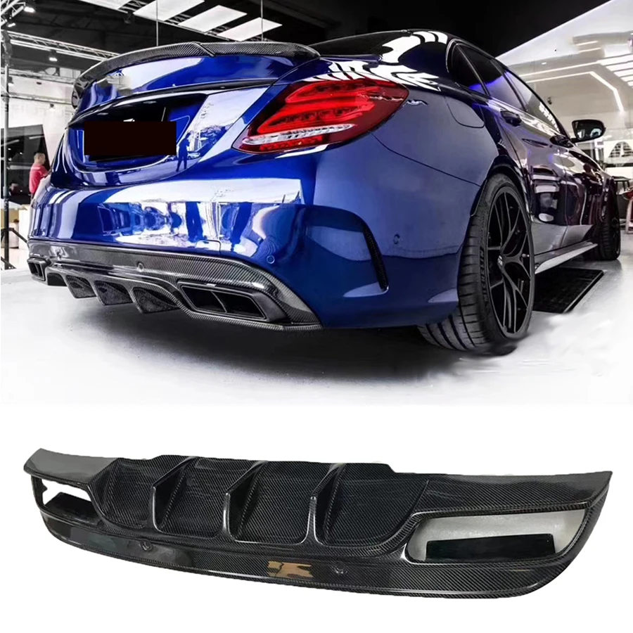 

FD Style 4Door C-Class Carbon Fiber Rear Bumper Diffuser Lip Spoiler For Mercedes Benz W205 C63 AMG 2015~2018