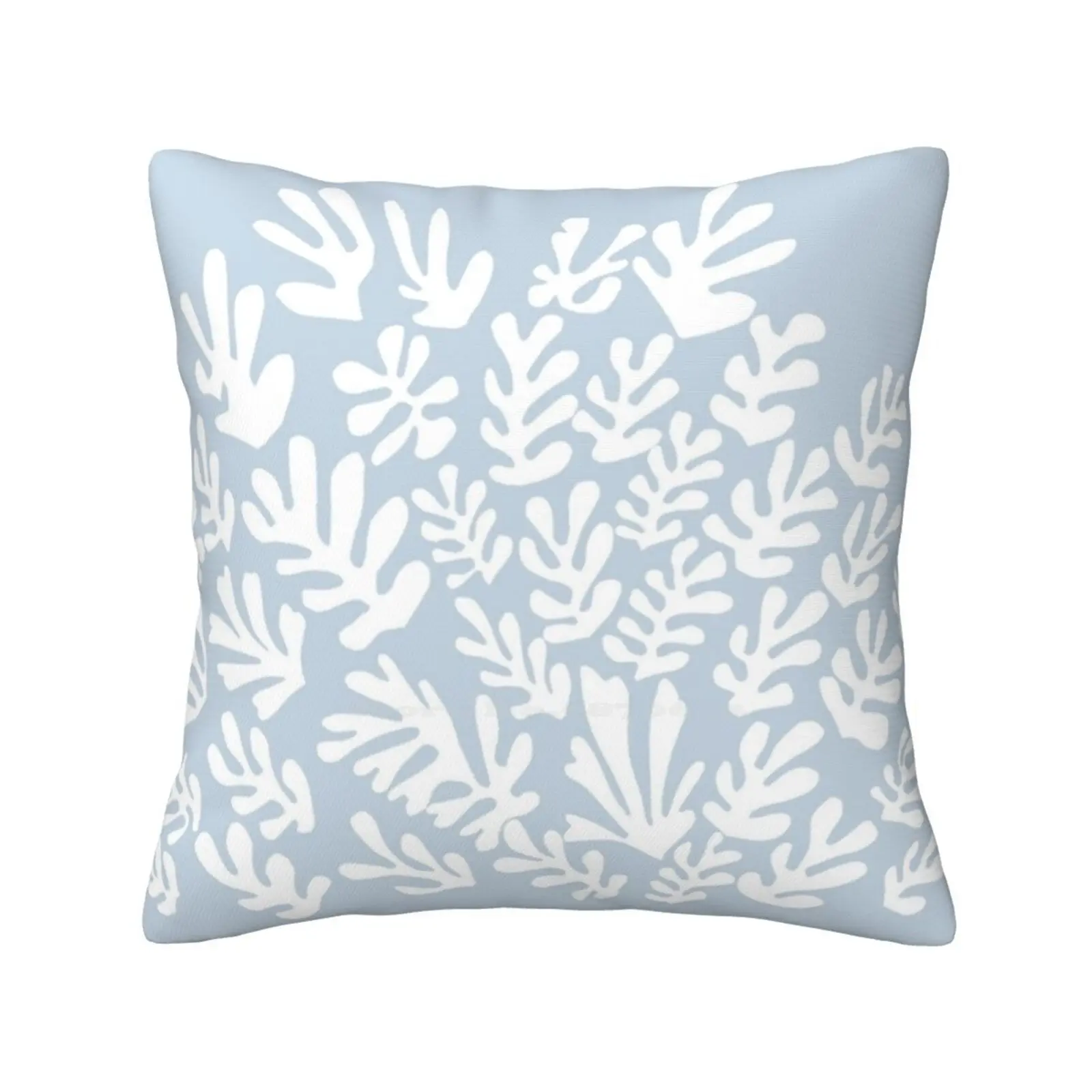 Henri Matisse Flower , Paper Decoupes Art Light Blue White , Matisse Cutout'S , Matisse Inspired Sheaf Throw Cushion Pillow