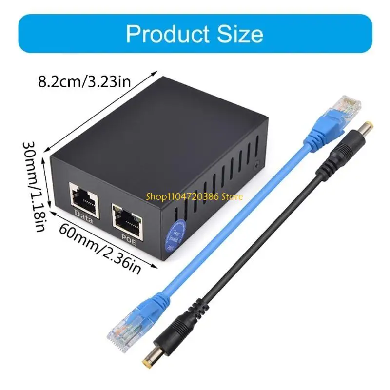 K0EA POE Separator 12V 5A Metal Case POE Splitter RJ45 10/100/1000Mbps Efficient