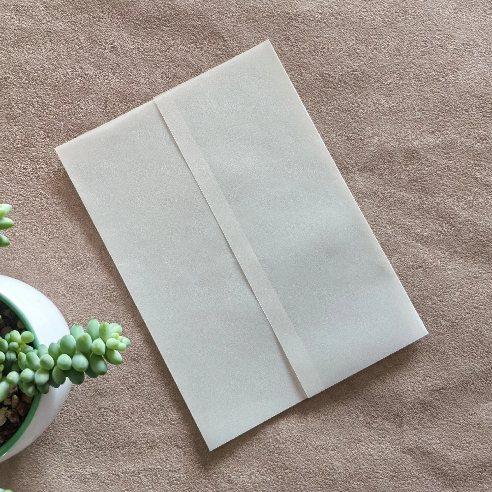 

20/30/50 Pack Pre-Folded Vellum Jackets for 5x7 Invitations, Translucent Vellum Paper 5x7, Vellum Jackets for Envelope