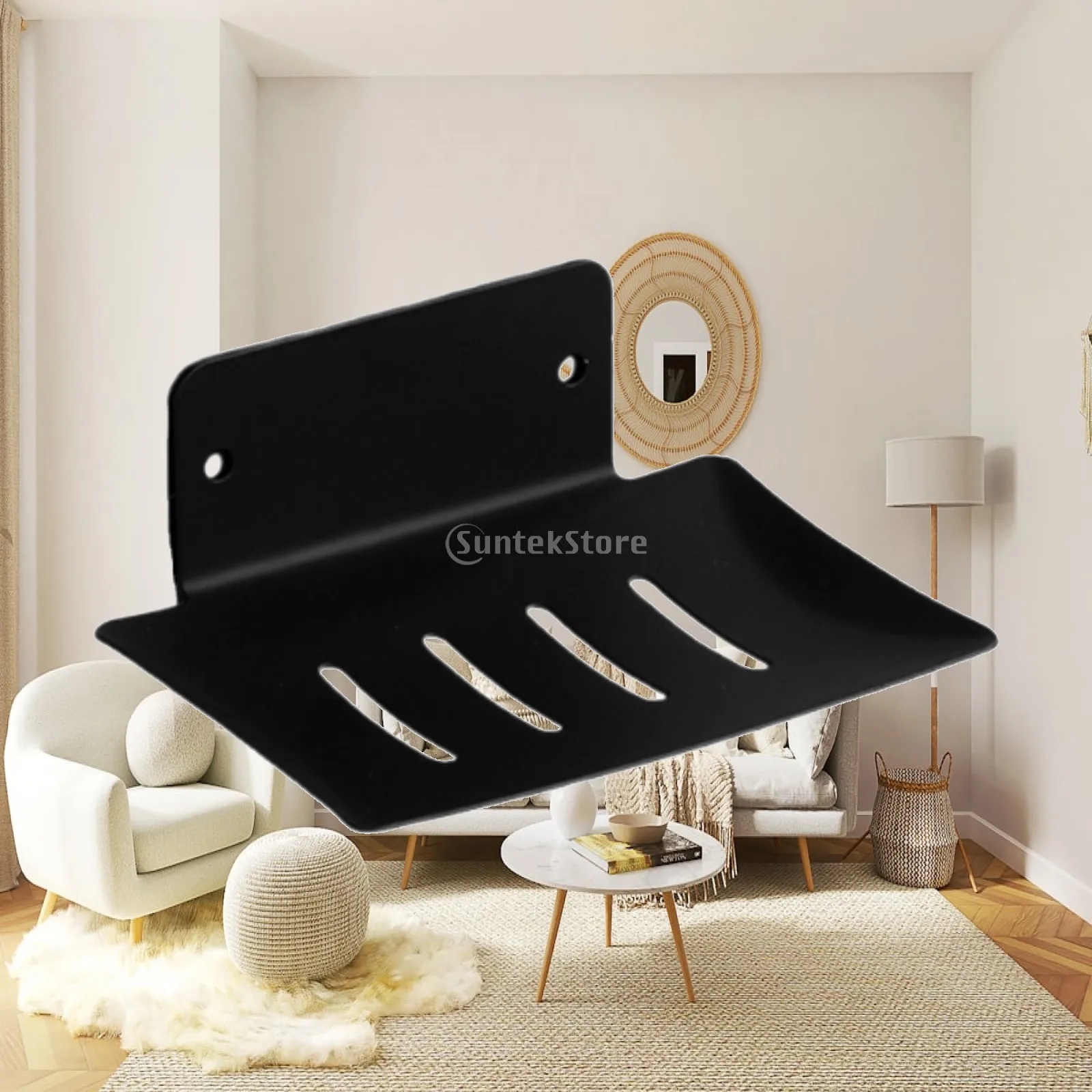 Soap Dish Wall Mounted Stainless Steel Rustproof Holder Shower Soap Saver No Drill for Bathroom Wall