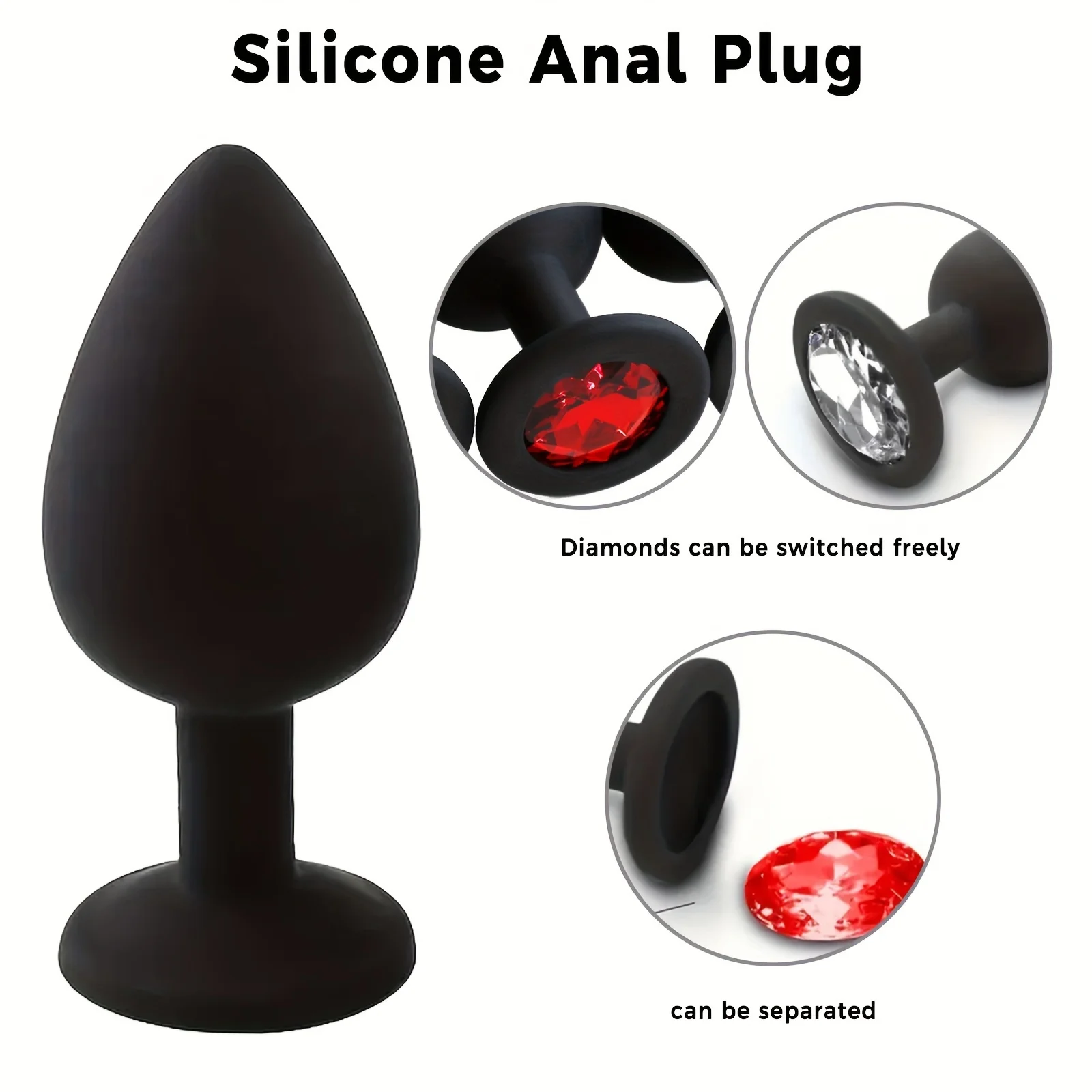 3pcs Silicone Anal Plug Anal Butt Plug Trainer Kit Sex Toys Adult Erotic Supply Prostate Massager Bullet Vibrator for Prostate