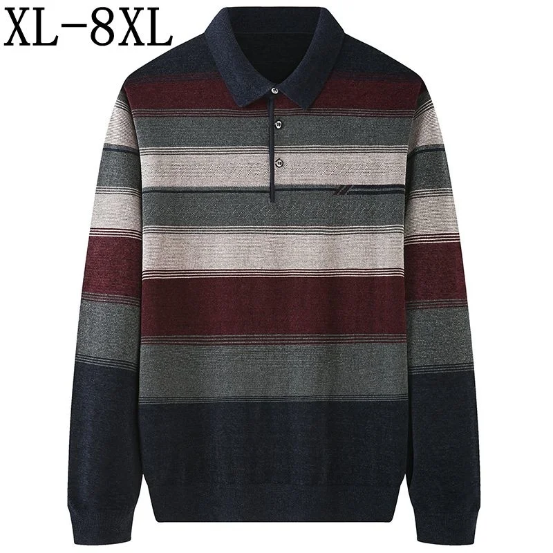 7XL Size 8XL 6XL Men's Jumpers 2023 New Autumn Fashion Mens Christmas Sweater Wool Men Pullover Square Collar Men's Knitwear