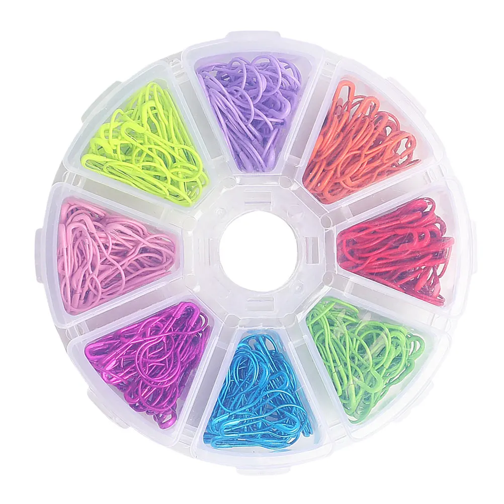

320pcs Shaped Stainless Steel Pins Durable Creative Home Office School Supplies Metal Bookmark Clips Simple Colorful