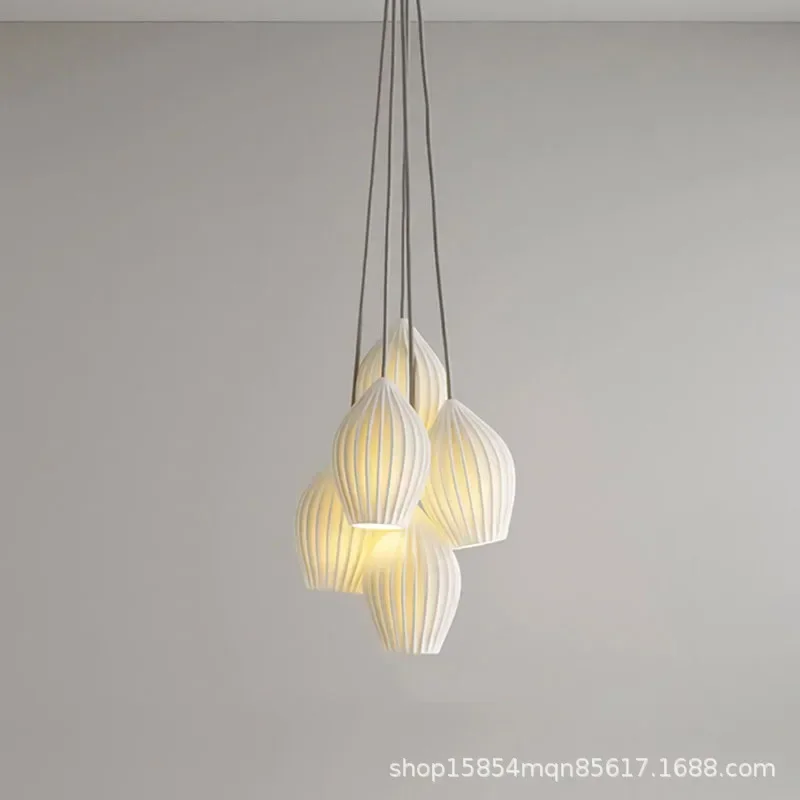 Flower Bud Bone China Chandelier For Living Room Bedroom Home Modern Led E14 Ceiling Lamp Nordic Lighting