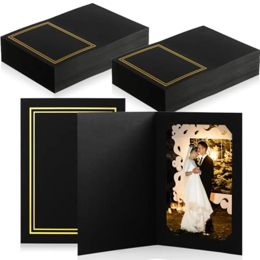 

Pcs Photo Folders for 4x6 or 5x7 Pictures Photo Frame Note Cards Paper Greetings Cardboard Picture Frame Inserts Cards Picture