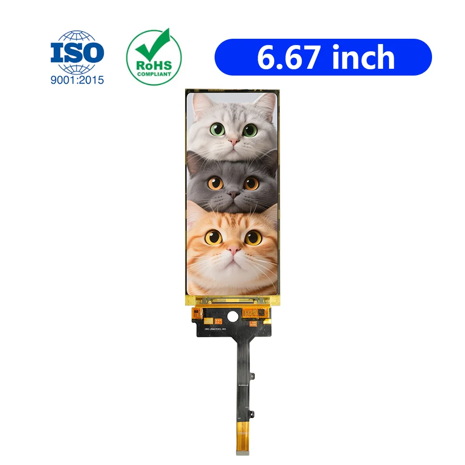 6.67 Inch 2400x1080 Flexible AMOLED Display VDTR6115 Driver 120Hz Refresh Rate for High-End Mobile Devices