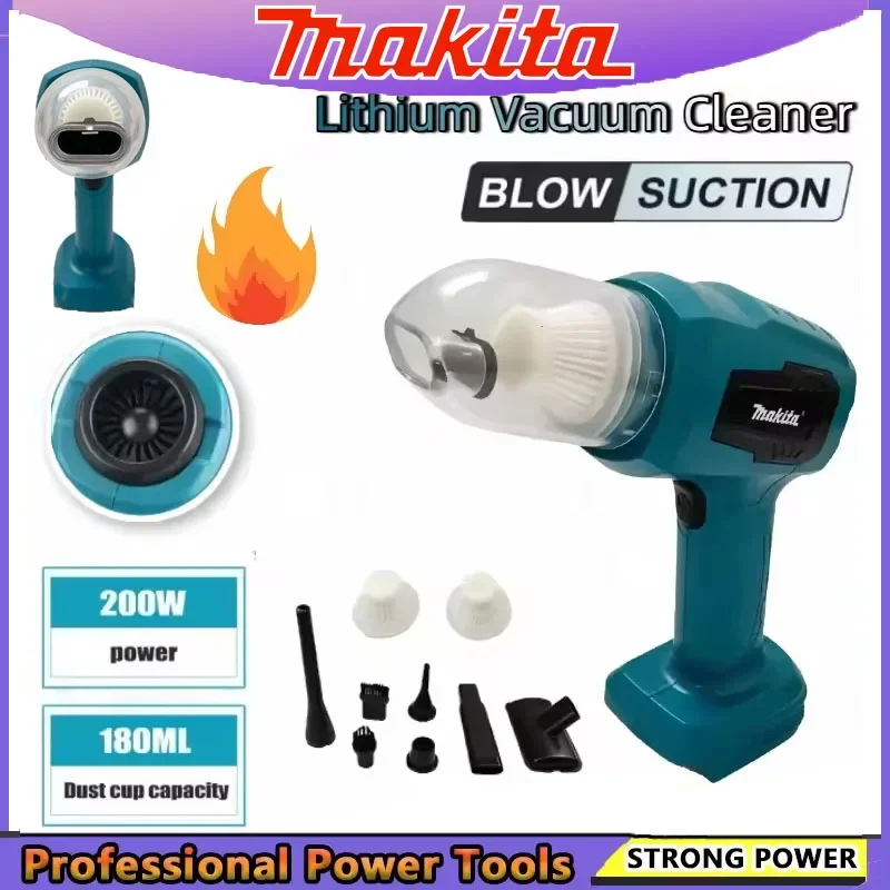 Makita Vacuum Cordless Mini Car Cleaner Multifunction Dust Collect Handheld Rechargeable Power Tools 18V Battery
