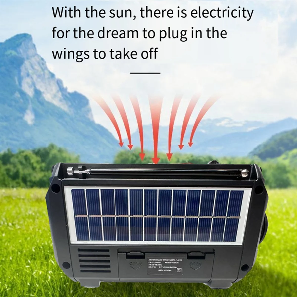 Radio Hand Crank Power Generation Solar Charging Three-Band Bluetooth Card MP3 Multifunction Play Radio