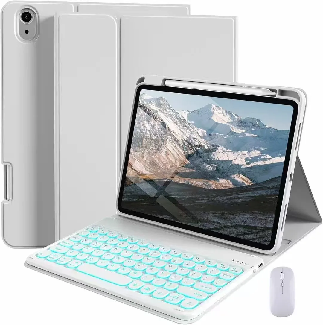 

Чехол для планшета iPad (A16) 11-го поколения, 11 дюймов, 2025, с подставкой и клавиатурой с подсветкой, для iPad 11-го поколения A16 2025, Funda