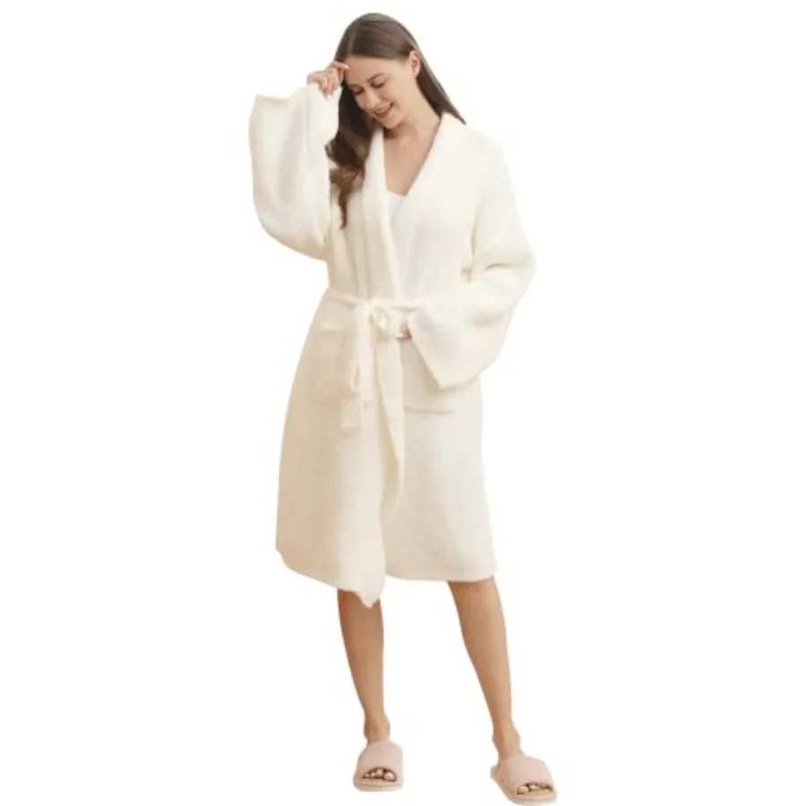 

Уютный халат Bearberry без капюшона, легкий, мягкий, плюшевый, с карманами, для женщин