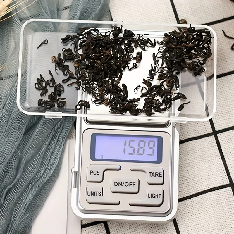 ميزان المجوهرات الإلكتروني، شاشة LCD، مع أزرار تشغيل/إيقاف وإضاءة الفارغة، دقة 200G/0.01G، مناسبة للاستخدام المكتبي والسفر (البطارية غير متضمنة) #5