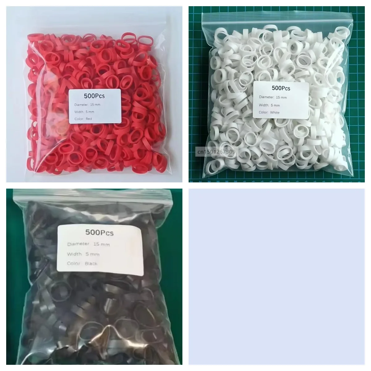 1500Pcs Mixed Color Tiny Rubber Bands Red Black White Elastic Straps For Data Lines Cable Phone Charger Wire Organizer