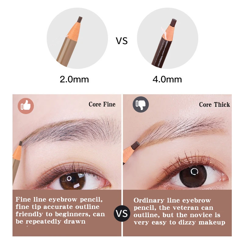 Waterproof Fine Wood Korean Makeup Eyebrow Enhancers Lot Makeup WholesaleTattoo Eyebrow Pencil Haozhuang Cosmetic Art Beauty