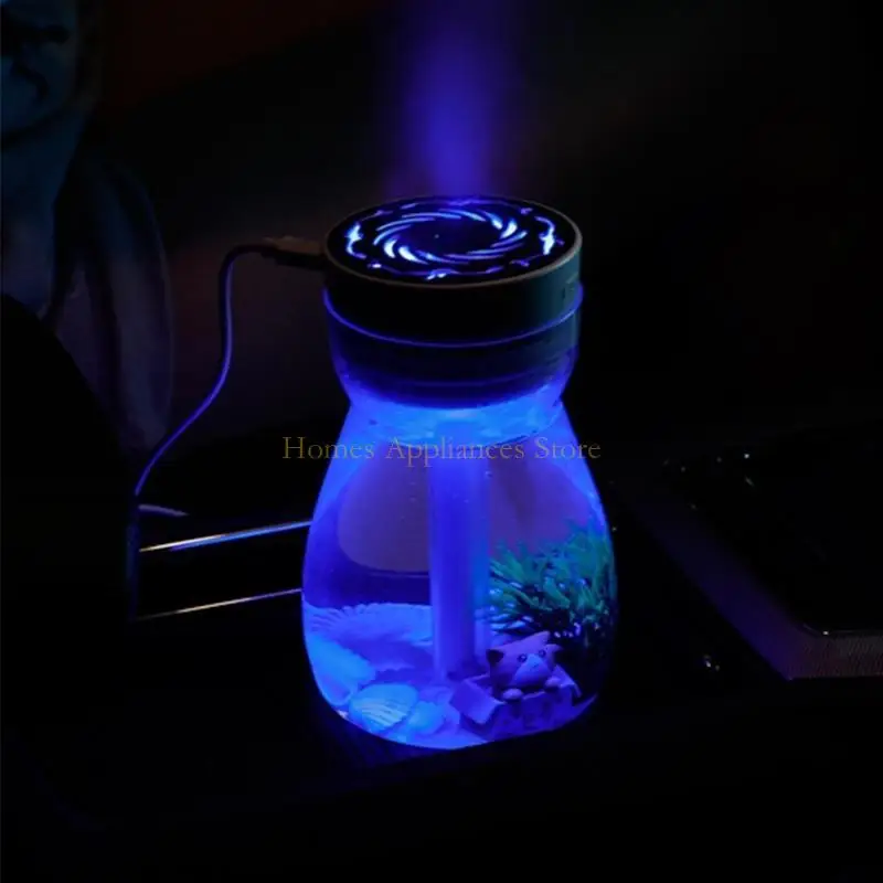 

D0AB Portable Cool Увлажнитель для автомобильного путешествия домой с красочной атмосферой Ligh