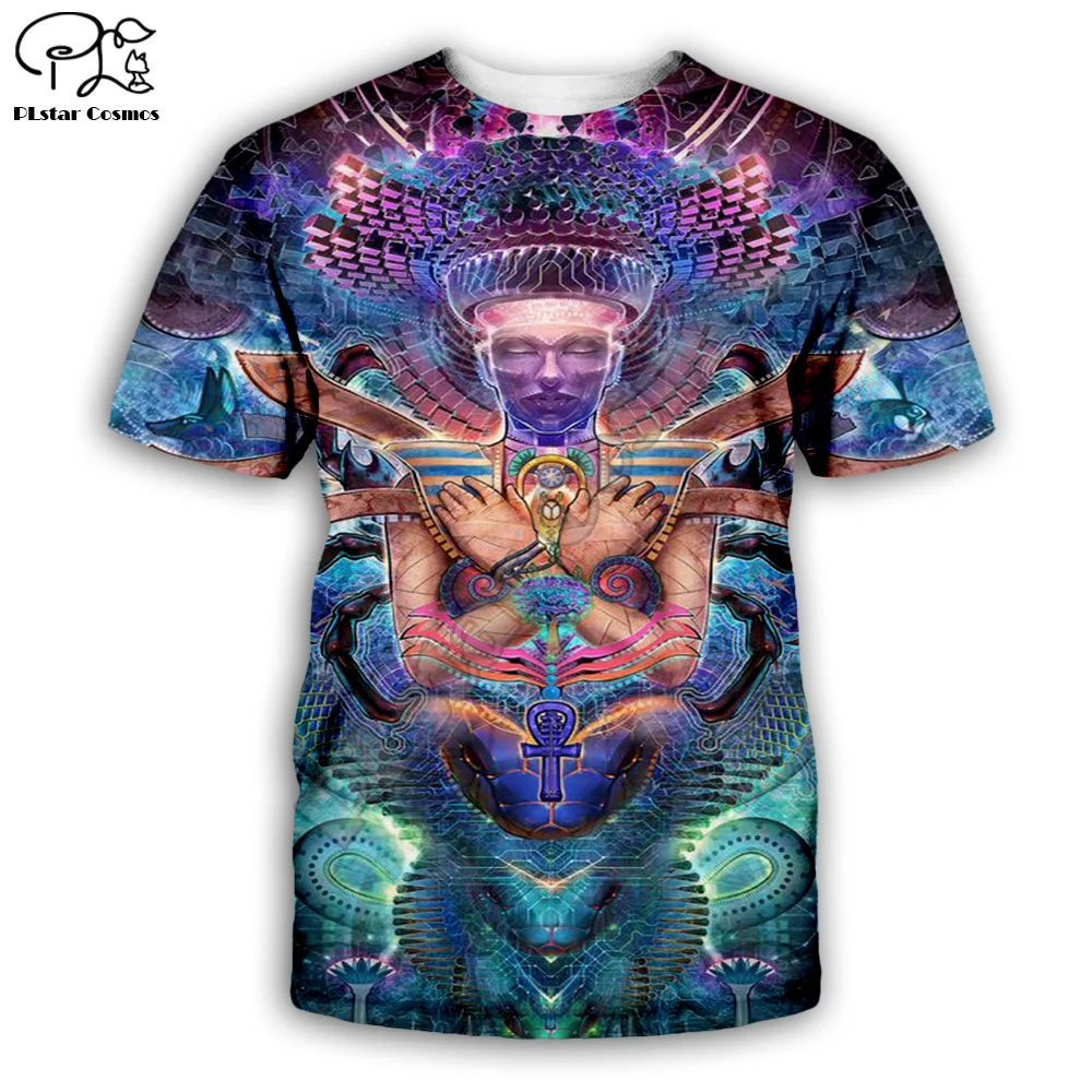 2022 NewFashion Trippy Buddha Mandala Psychedelic Harajuku Retro 3DPrint Streetwear Summer Casual Funny Short Sleeves T-Shirts 2