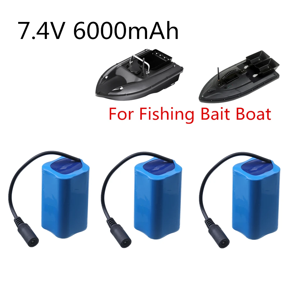 Limskey 1/2/3/4/5PCS T188 T888 2011-5 Remote Control RC Fish Finder Fishing Bait Boat Spare Parts 7.4V 6000mah battery