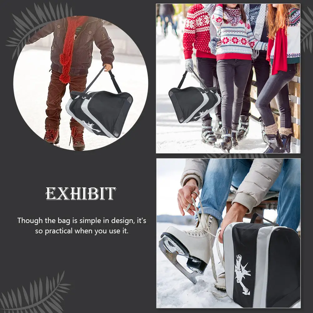 

Wear-Resistant Roller Skate Bag with Large Capacity Heavy-Duty Cloth Material for Ice Skating Outdoor Use Portable Washable