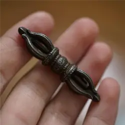 Old Tibet Tibetan Buddhism Meteorite Iron Tiantie Dorje Phurpa Faqi Statue Body Protection Buddha Five-Strand Vajra Statues