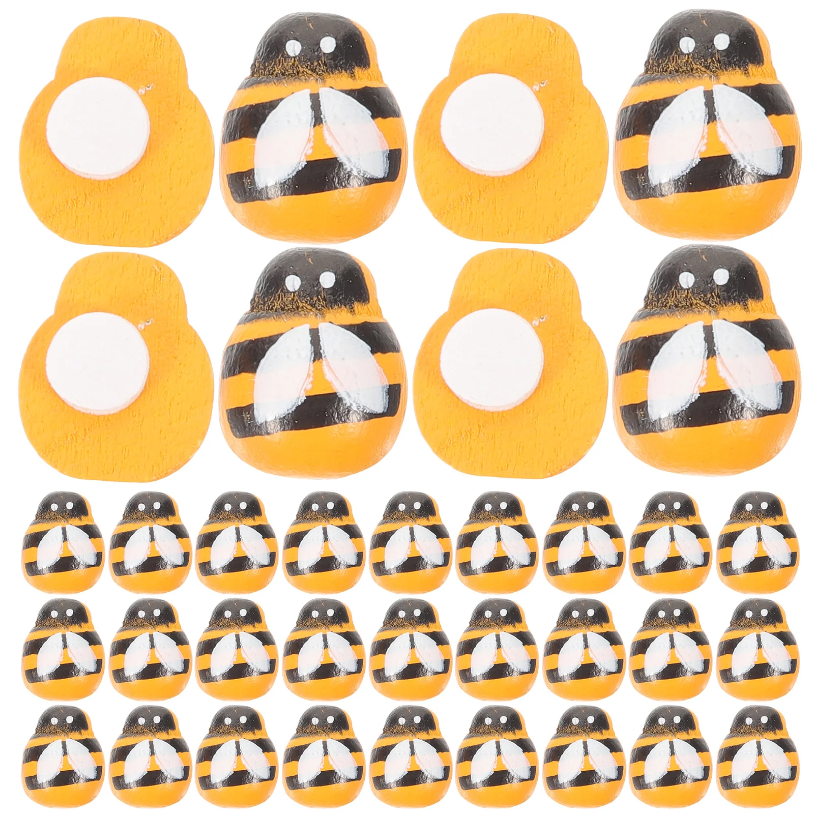 200 Uds. Pegatinas para nevera con forma de abeja, Mini animales de dibujos animados, bricolaje, decoración del hogar para niños, adhesivo magnético amarillo sin arañazos