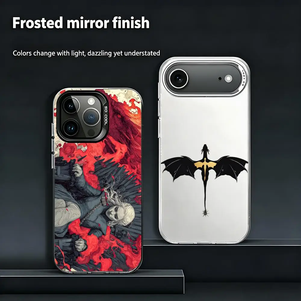 

drama G-Game of Thrones-s Phone Case Colorful Hard Matte Shockproof Phone Case for iPhone 13/14/15/16/17 Pro Max