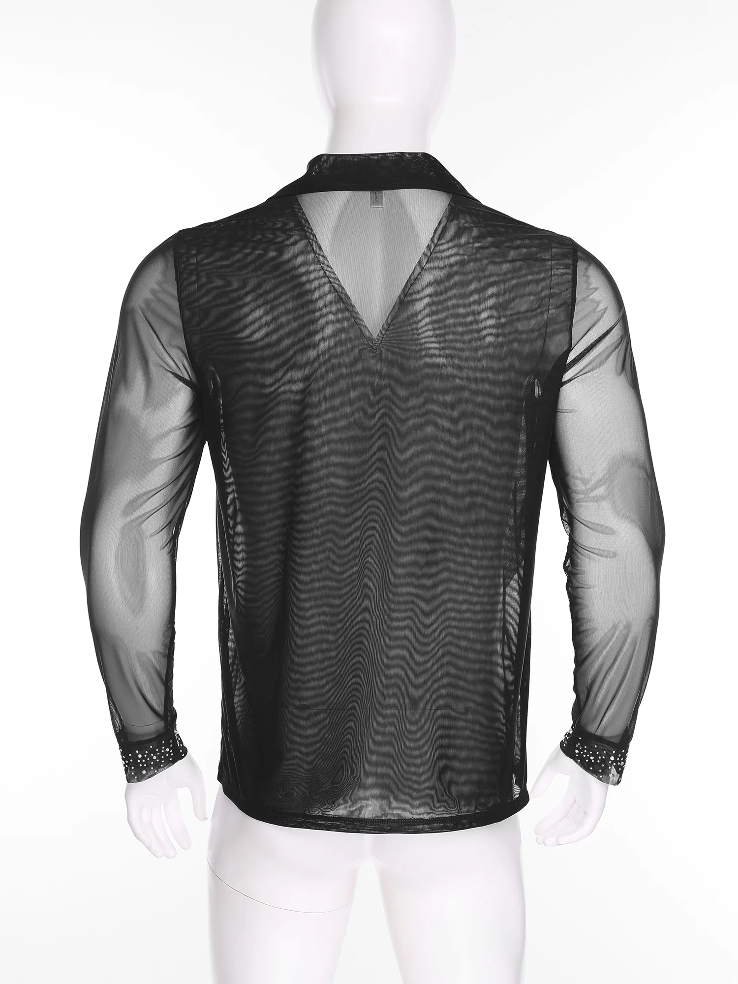 Homens jazz latino samba dança traje malha patinação artística ballet dança camisas de manga longa strass ruched sobreposição pulôver topos