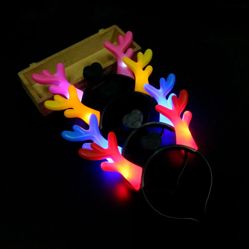10pcs Adult Kids LED Glow Party Cat Bunny Crown Flower Headband Light Up Wreath Hairband Birthday Gift Wedding Favors Halloween