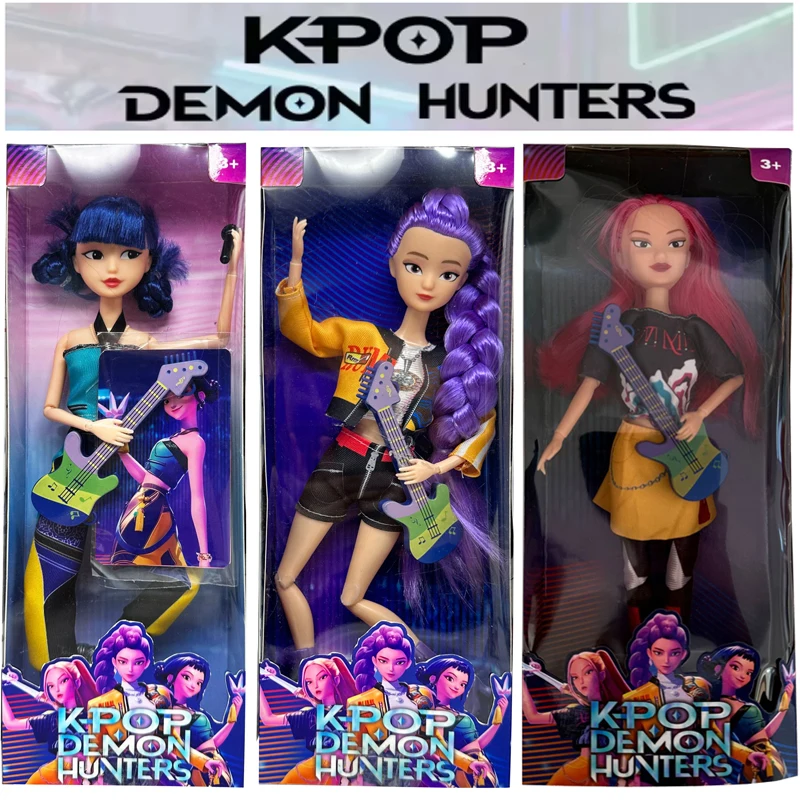 Zabawki HOT Doll Toys Kpop Demon Hunters Figurki Akcji Rumi Mira Zoey Piękne Lalki Księżniczki dla Dziewczynek Plastikowe Zabawki DIY dla Dziewczynek