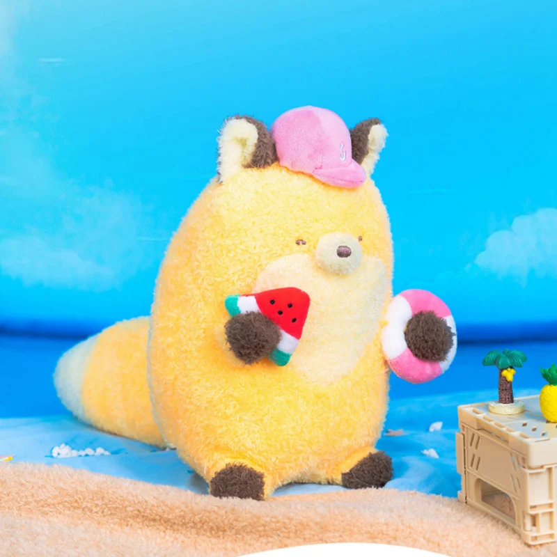 Originale Anime Beach Piccoli animali giocattoli di peluche farciti Cartoon Volpe Lontra Salamander Doll Kawaii Desktop Decor Regalo di compleanno per bambini