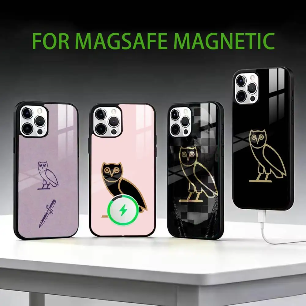 

D-Drake OvO OWL Phone Case For iPhone17,16,15,14,13,12,11 Plus,Pro Max Magnetic For Magsafe Wireless Charging