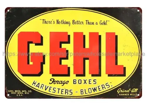 colorful metal wall decor Gehl Forage Boxes Harvesters-Blowers metal tin sign