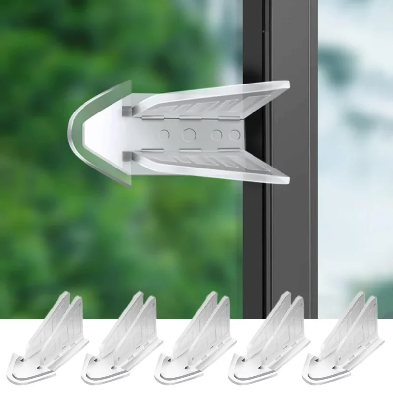 1PC Sliding Door Window Protection Lock Child Lock Safety Butterfly Sliding Locks Anti-Pinch Wardrobe Locking Window Protection