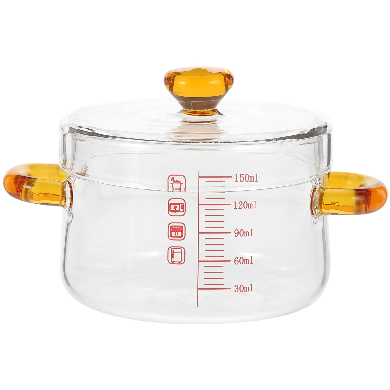 

Glass Steamed Egg Bowl Stew Pot For Restaurants Double Ear Heat-Resistant Kitchen Clear Soup Cooker