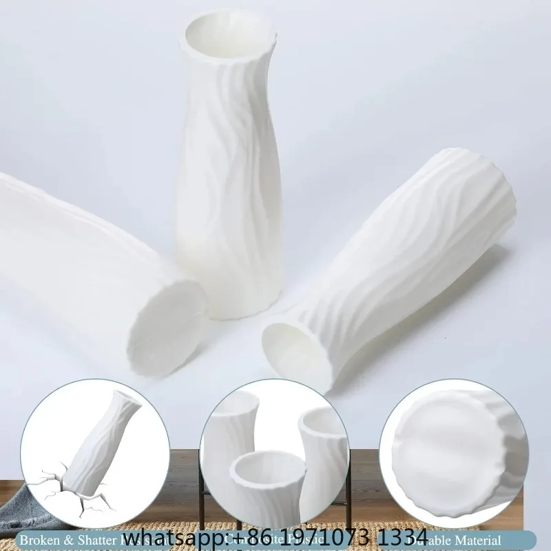 6-20Pack Plastic Flower Vases Bulk Small  Floral Vases Unbreakable Bud Vase for Table Centerpiece Wedding Party Decor