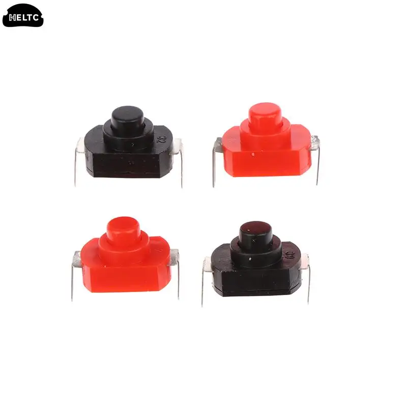 10Pcs 12*8mm On Off Mini Push Button Switch For Electric Torch 1208YD Self Locking  1A 250V AC