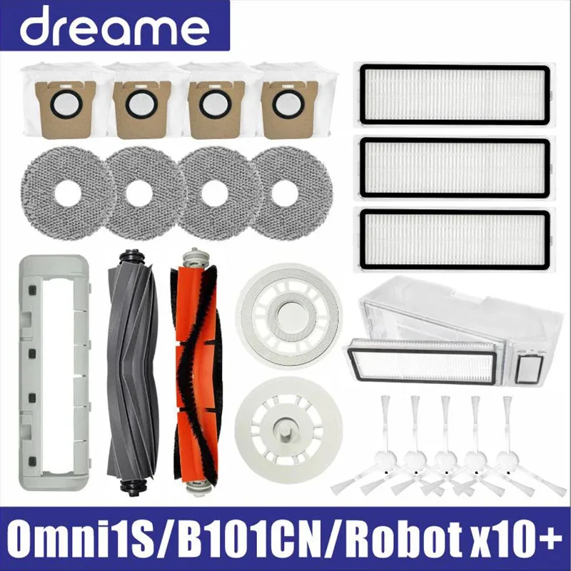 

Dreame L10s Ultra / S10 Pro Accessories Mijia Omni 1S B101CN Robot X10+ Robot Vacuum Main Side Brush Filter Mop parts