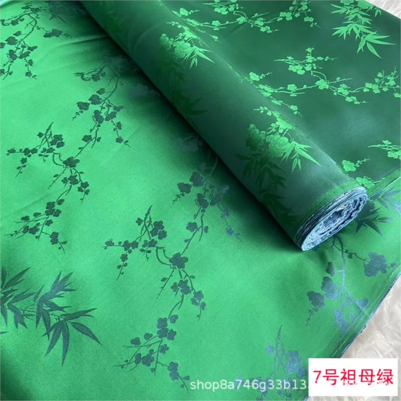 Mei LAN Zhu jacquard silk satin clothing cheongsam fabric Chinese Hanfu