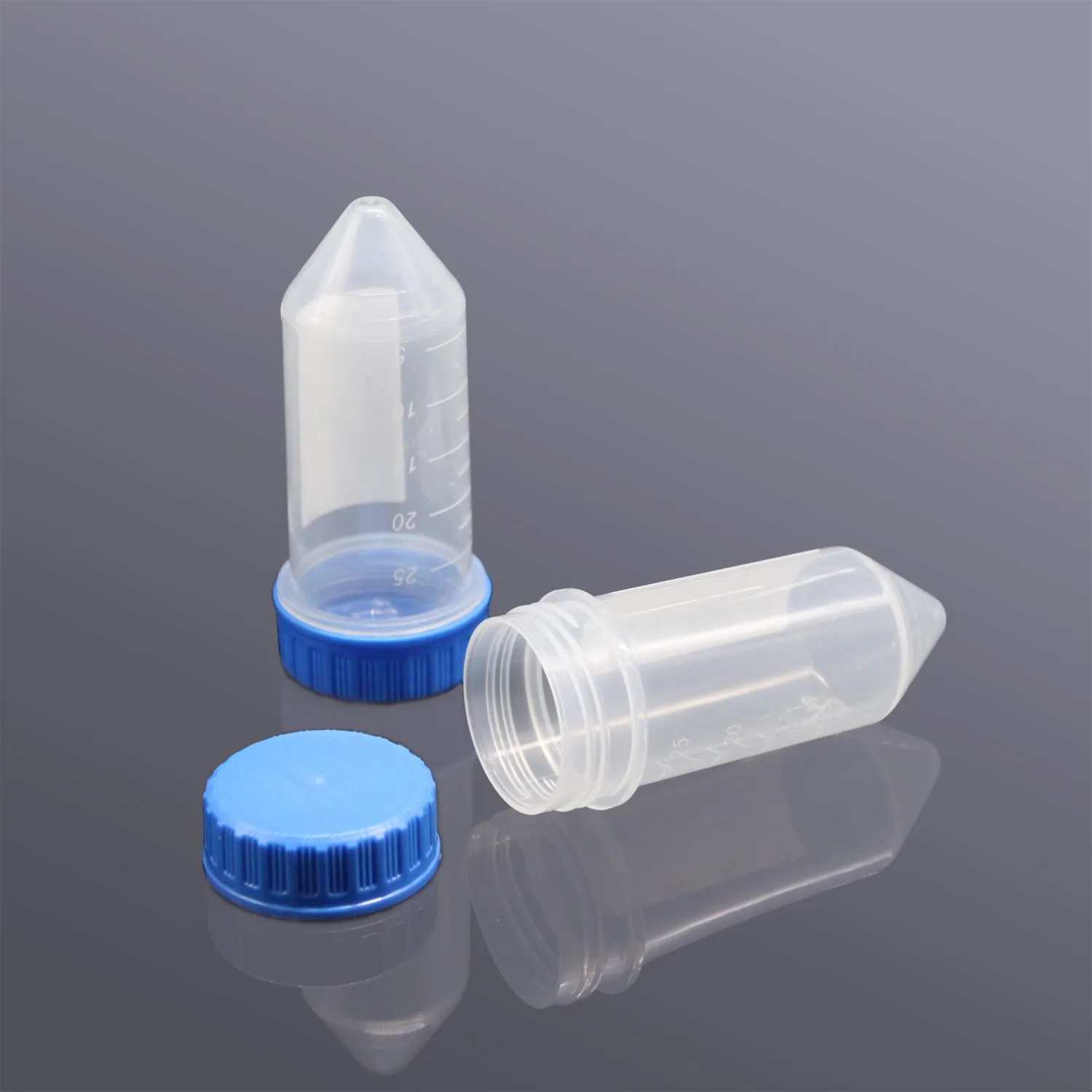 25Pcs/bag  Sterilized 25ml V-Shape Bottom Centrifuge Tubes With Screw Caps, Centrifugal Tubes For Lab