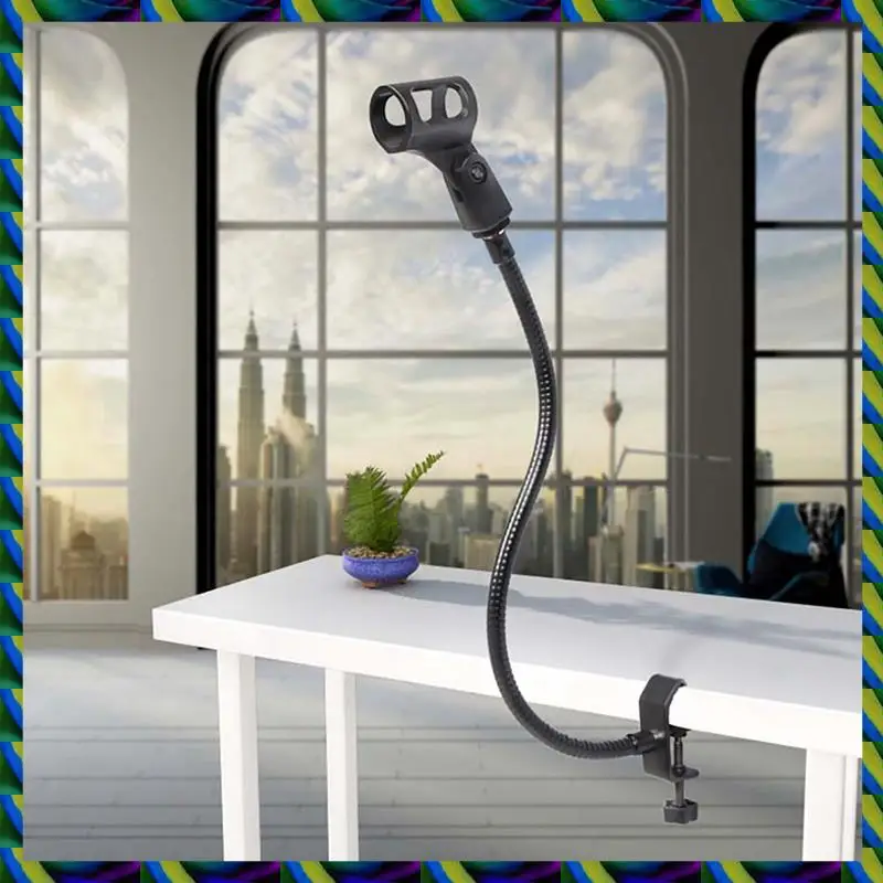 รายวัน 2X ขาตั้งไมโครโฟนยืดหยุ่น GOOSENECK โต๊ะ CLAMP ผู้ถือไมโครโฟนแขนอุปกรณ์บันทึกสําหรับการประชุมบรรยาย Podcast