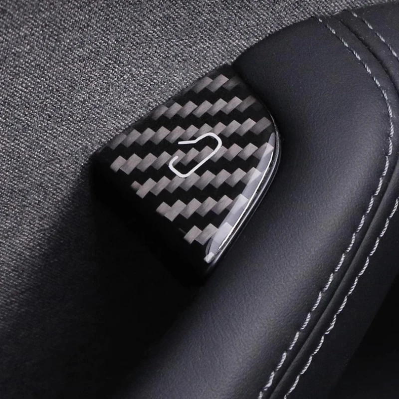 

For Tesla Model Y Model 3 Refreshed Version Carbon Fiber Door Switch Button Sticker Interior Decoration Accessories