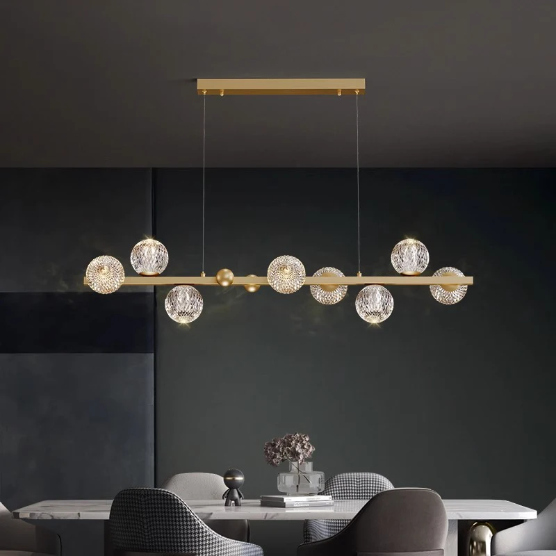 Plafonnier LED suspendu au design moderne, éclairage d'intérieur, luminaire décoratif de plafond, idéal pour un salon ou une salle à manger