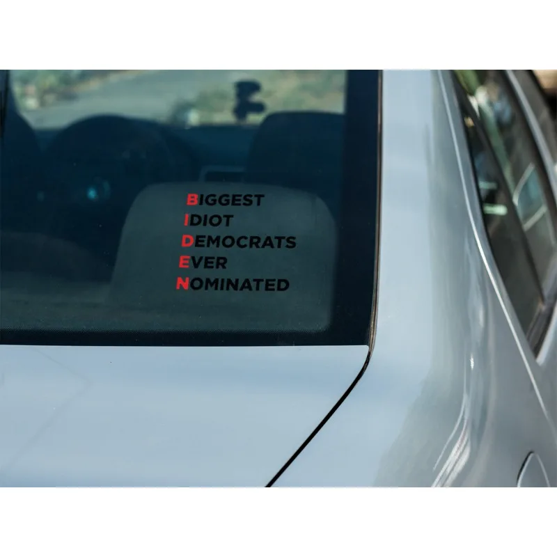 

Car decoration decal sticker Joe Biden Trump Funny Vinyl Decal Sticker For Car, Window Bumper 15CM PVC KK
